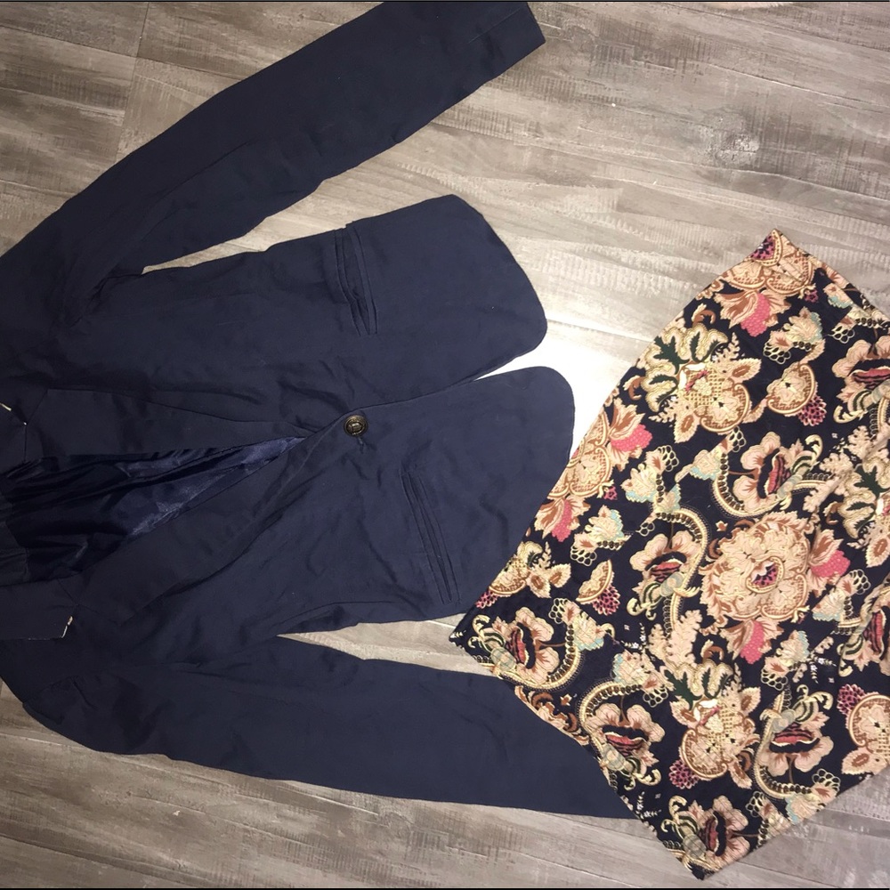 Floral pencil skirt 🌹🌺 suit matching set